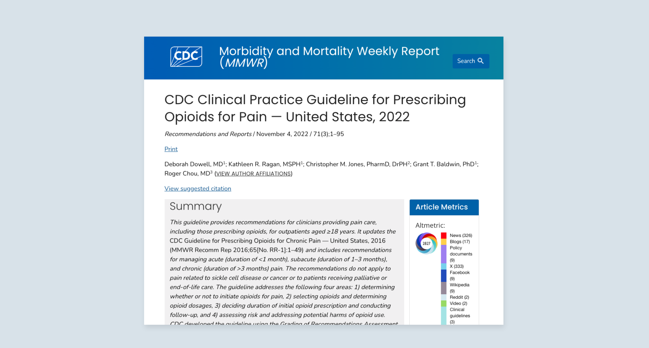 Updated CDC guidance